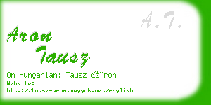 aron tausz business card